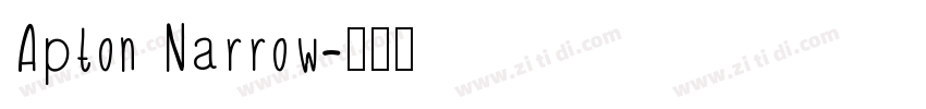 Apton Narrow字体转换